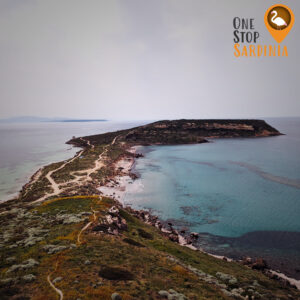 Panoramic view of the Sinis Peninsula from the Tharros archaeological site.